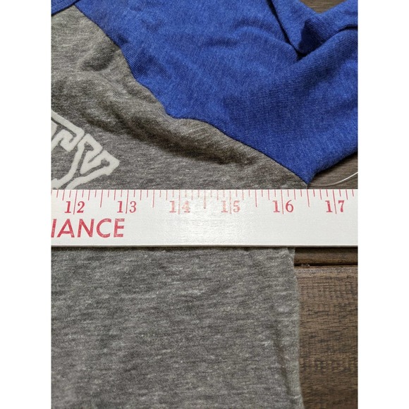 XS new LUCKY BRAND Women's University Raglan 3/4 Sleeve Tee Tiger Logo top tee - Picture 5 of 7
